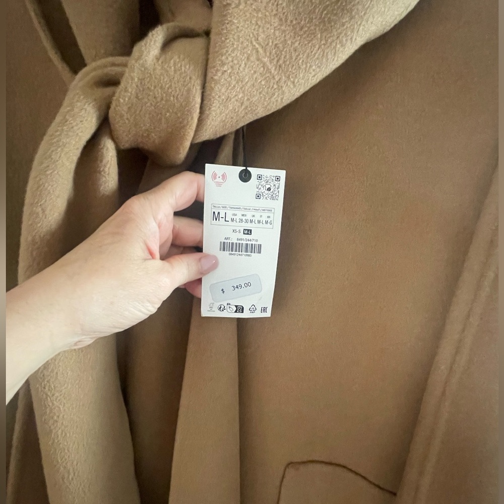 ZARA COAT DOUBLE SIDED WOOL ZW COLLECTION - Picture 6 of 7